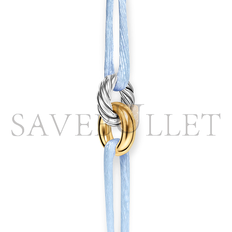 Dau1d Yvrm*n SCULPTED CABLE LINKED CORD BRACELET B18445 S4BBL